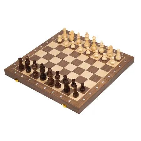 Philos Schachkassette, Feld 43 mm, mit Randbeschriftung