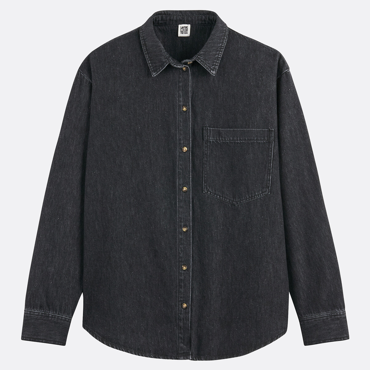 COLEÇÕES LA REDOUTE<br>Camisa jeans de puro algodão, Assinatura MARLÈNE