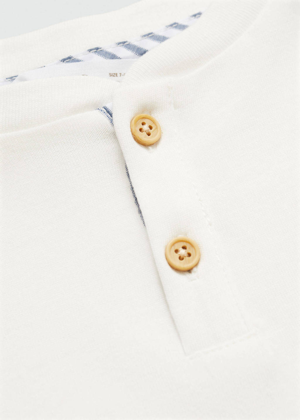 Mango Kids pyjama met gestreepte broek blauw/wit