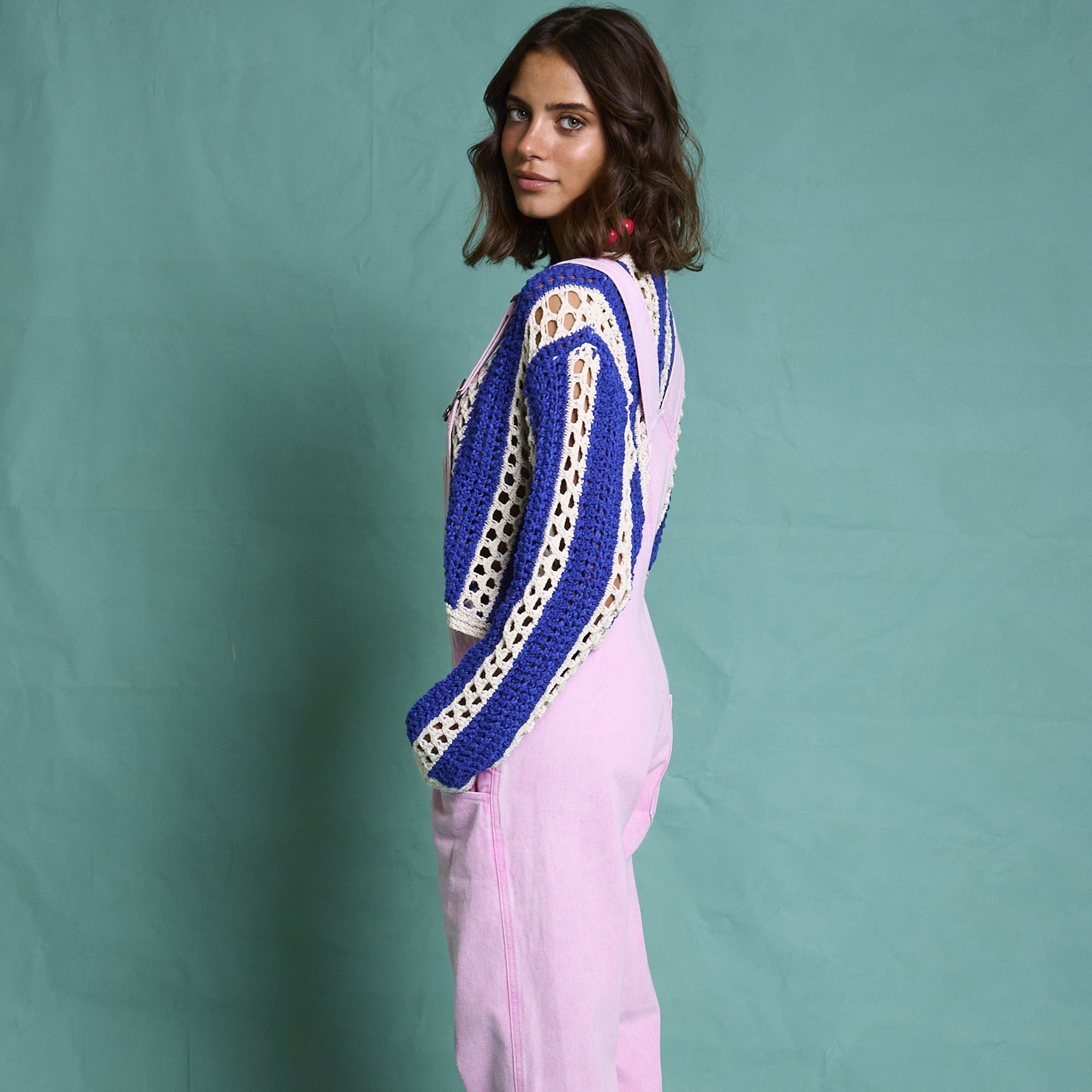 Adult Latzhose Fuchsia Pink