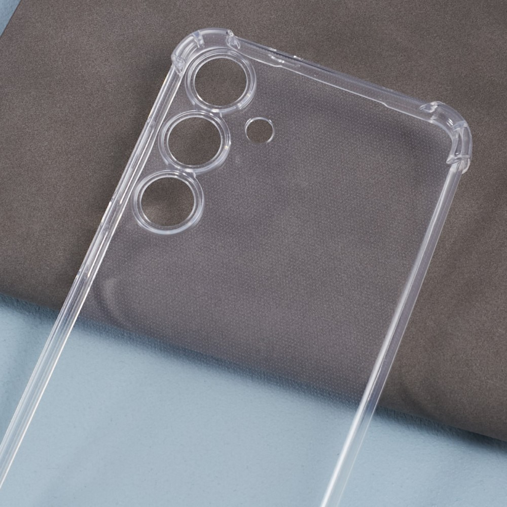 Samsung Galaxy S24  Plus Gummi Hülle Air Cushion Fallschutz   Kameraschutz - Transparent (Matt)