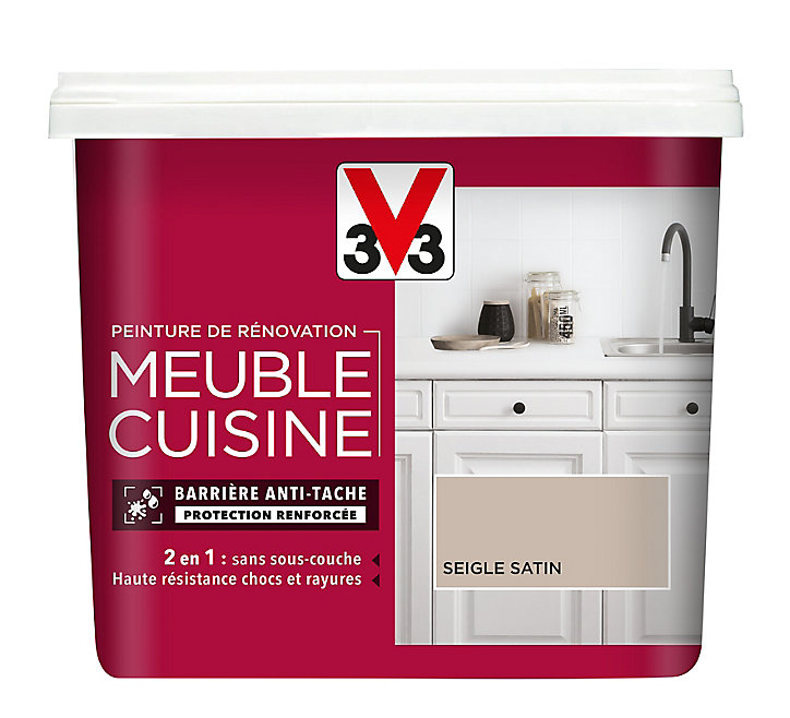 Peinture de rénovation meuble cuisine V33 seigle satin 750ml