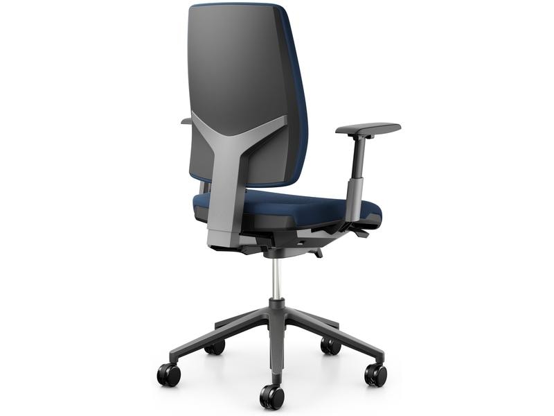 Giroflex Bürostuhl 68 mit Polsterrücken und Armlehnen, Dunk Klassischer Arbeitsstuhl ideal für aktives Sitzen