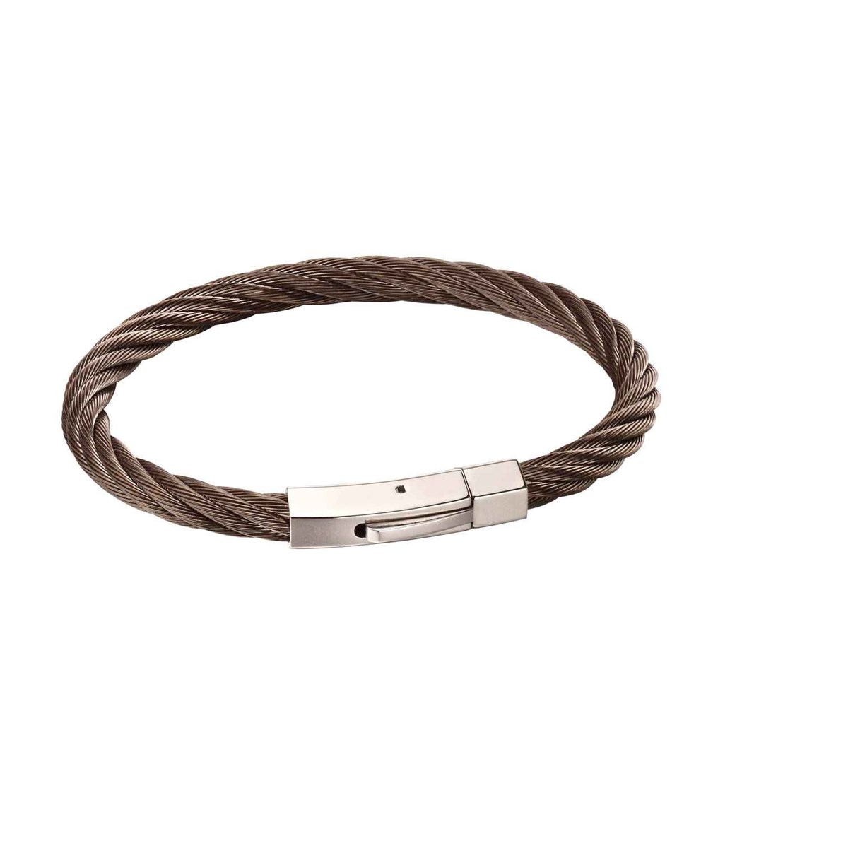 Bracelet torsadé en acier inoxydable