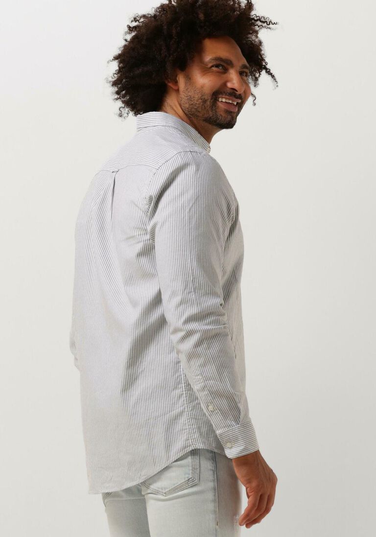 SCOTCH & SODA olijf scotch & soda casual overhemd essential oxford stripe shirt