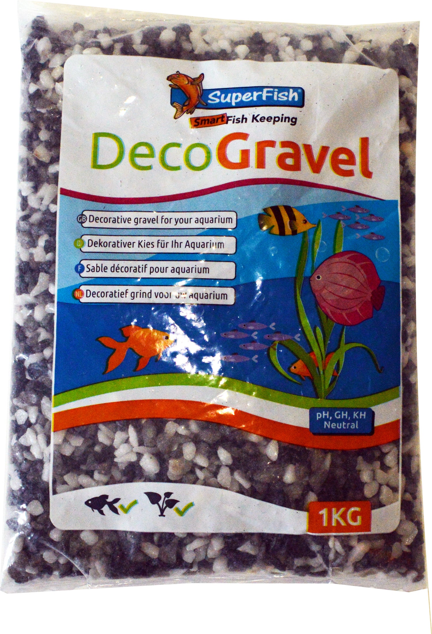 Superfish aquariumgrind mix wit/zwart/grijs 1 kg