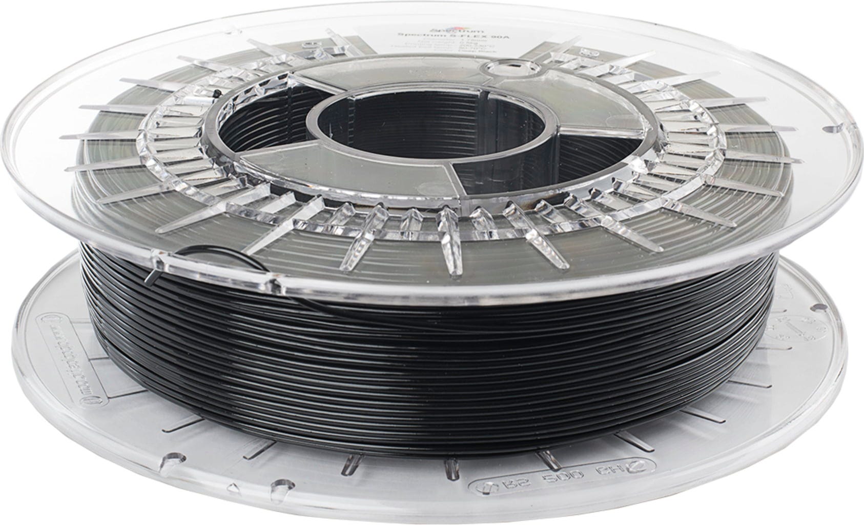 Spectrum  S-Flex 90A Deep Black, 1,75 mm / 500 g    Flexibles Filament mit sehr guten Beständigkeiten