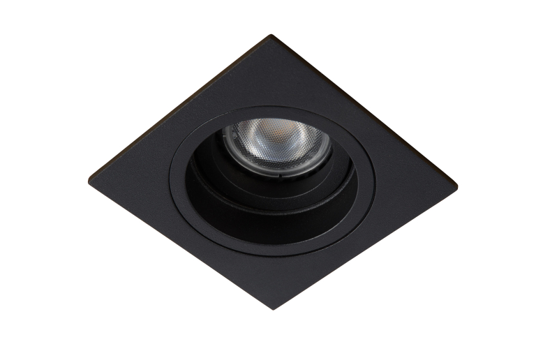 Lucide Embed 1 spot inbouw vierkant zwart