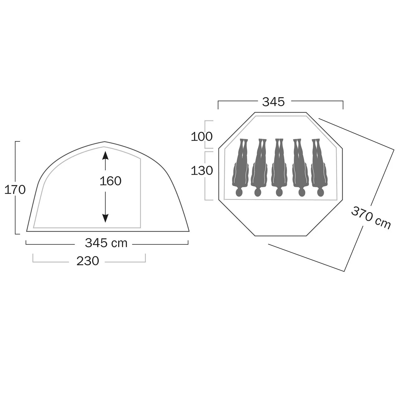 Helsport Varanger Dome 4-6 Outer Tent incl. pole<br>Kombinerer lavvo og telt!