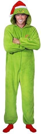 Chaks - Grinch Jumpsuit - Eendelig - Felgroen - Met Capuchon