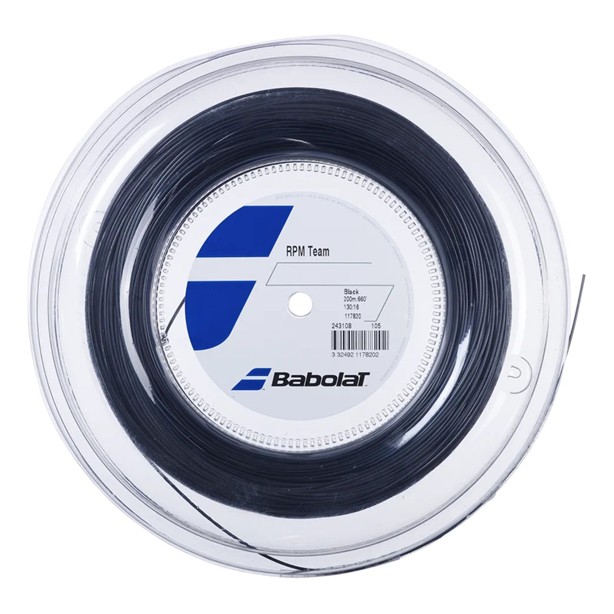 Babolat Team RPM Team Bobine Cordage 200m - Noir