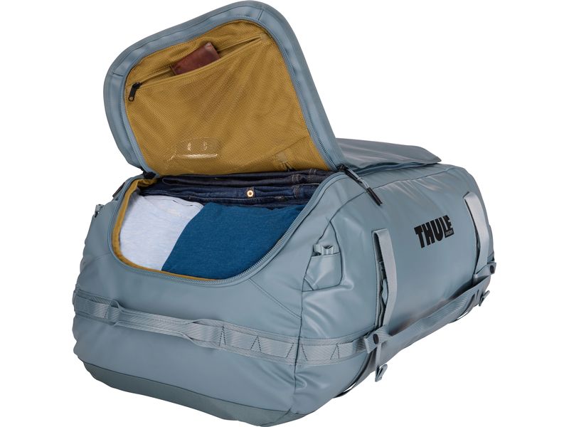 Thule Duffle Bag Chasm 90 l, Pond Gray Reisetasche und Rucksack in einem