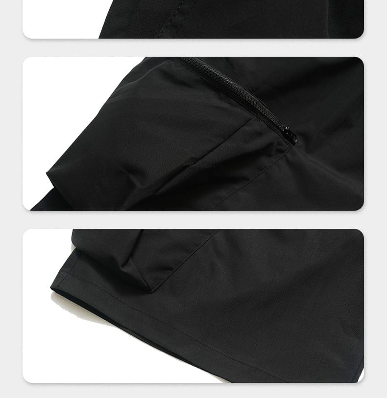 Larvyre - Effen cargoshorts met trekkoordtaille