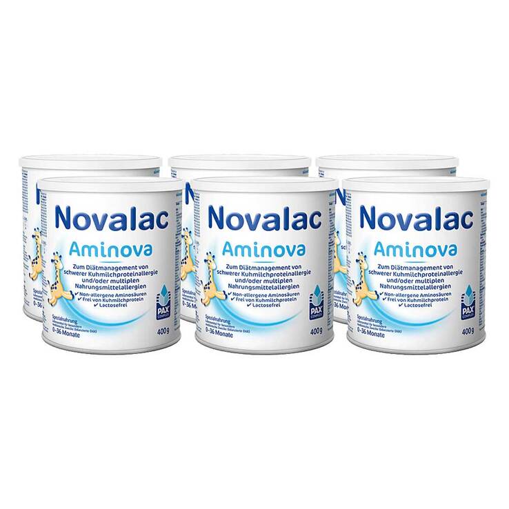 Novalac Aminova Spezialnahrung 0 - 36 Monate, 6X400 g
