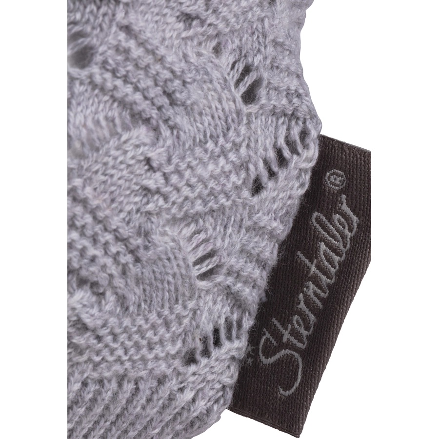 Sterntaler GOTS Strickmütze Lochmuster silber mel.