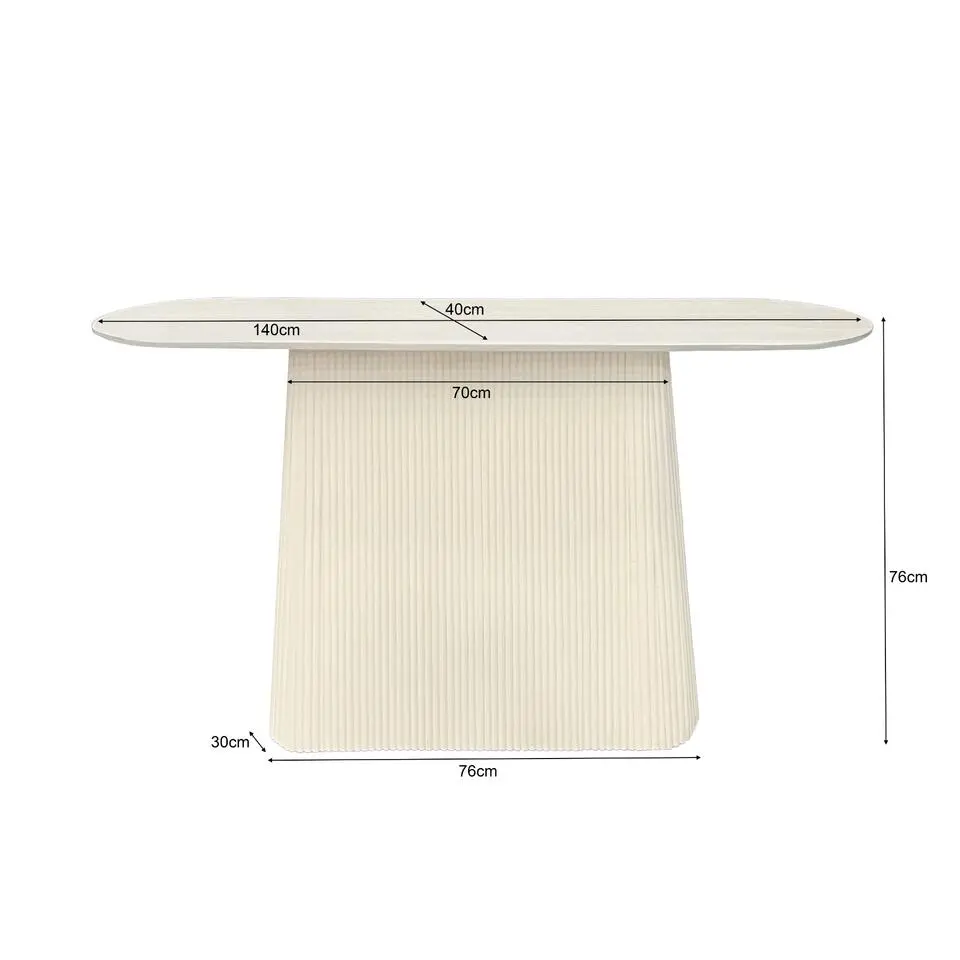 Livingfurn - Wandtafel - Patrice 140cm - Beige
