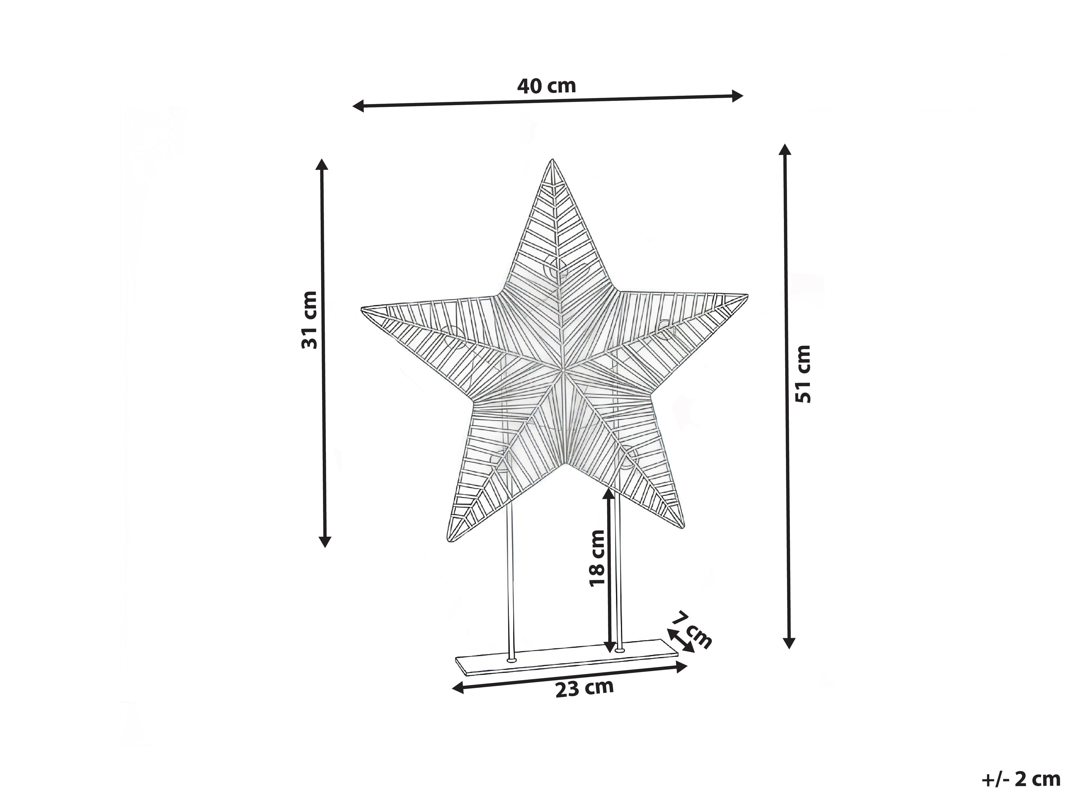 Kerstdecoratie LED FARUP Ster 51 cm Goud