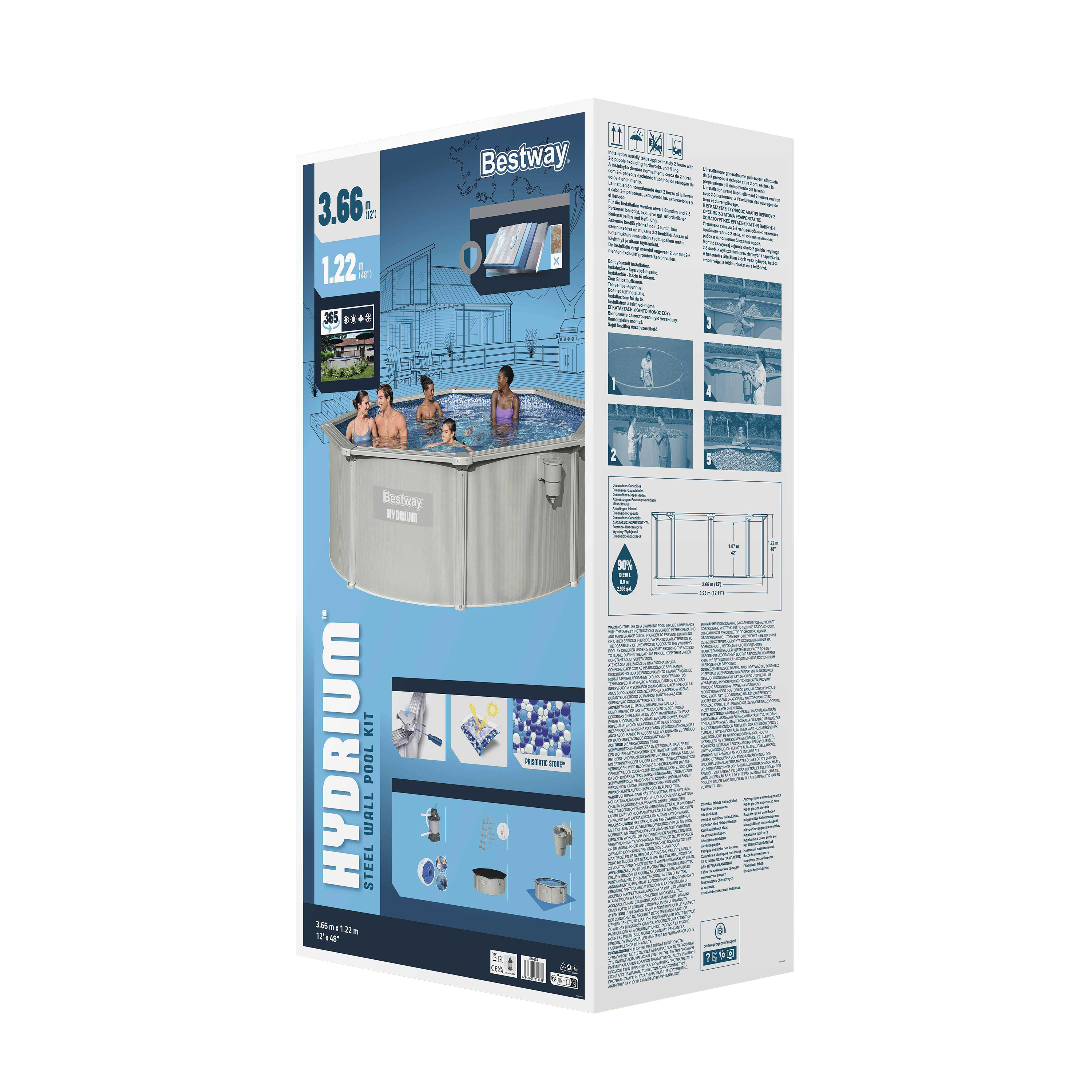 Bestway Pool Hydrium Komplett-Set 360 x 120 cm