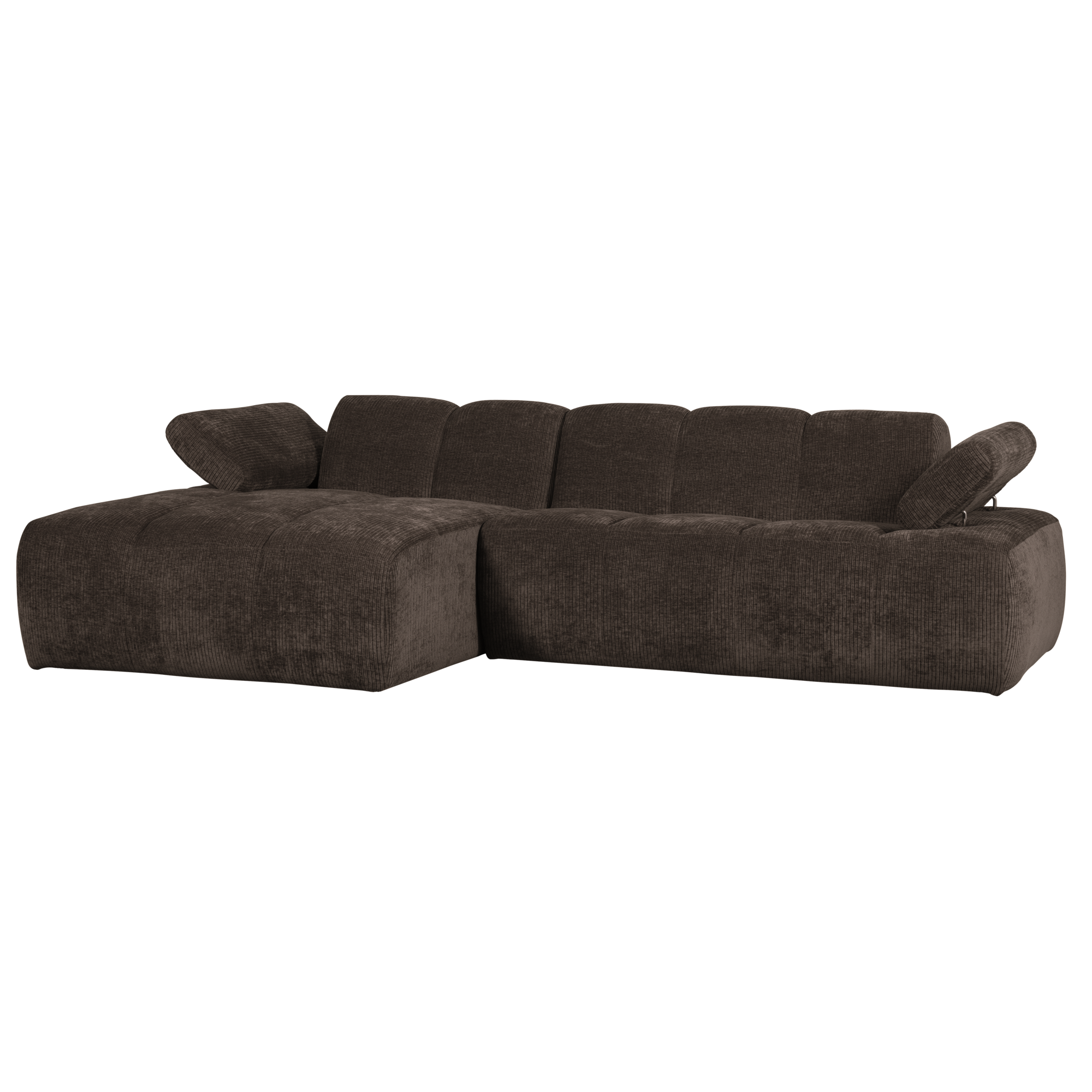 Chaise Longue Mojo Mojo Chaise Longue Links - Geweven Ribstof - Bruin