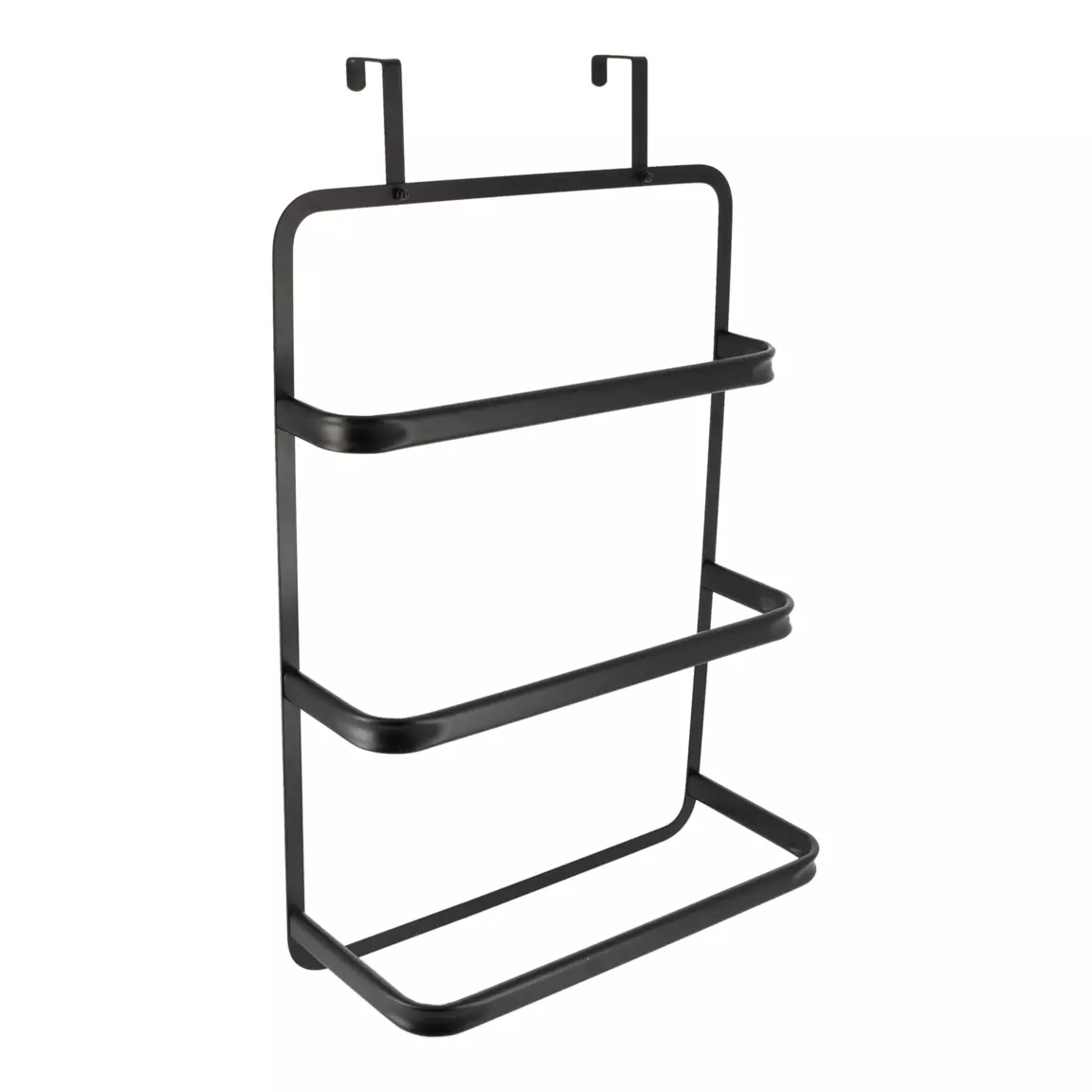 Porte serviette sur porte 3 barres (42 x H69 cm) Métal Noir