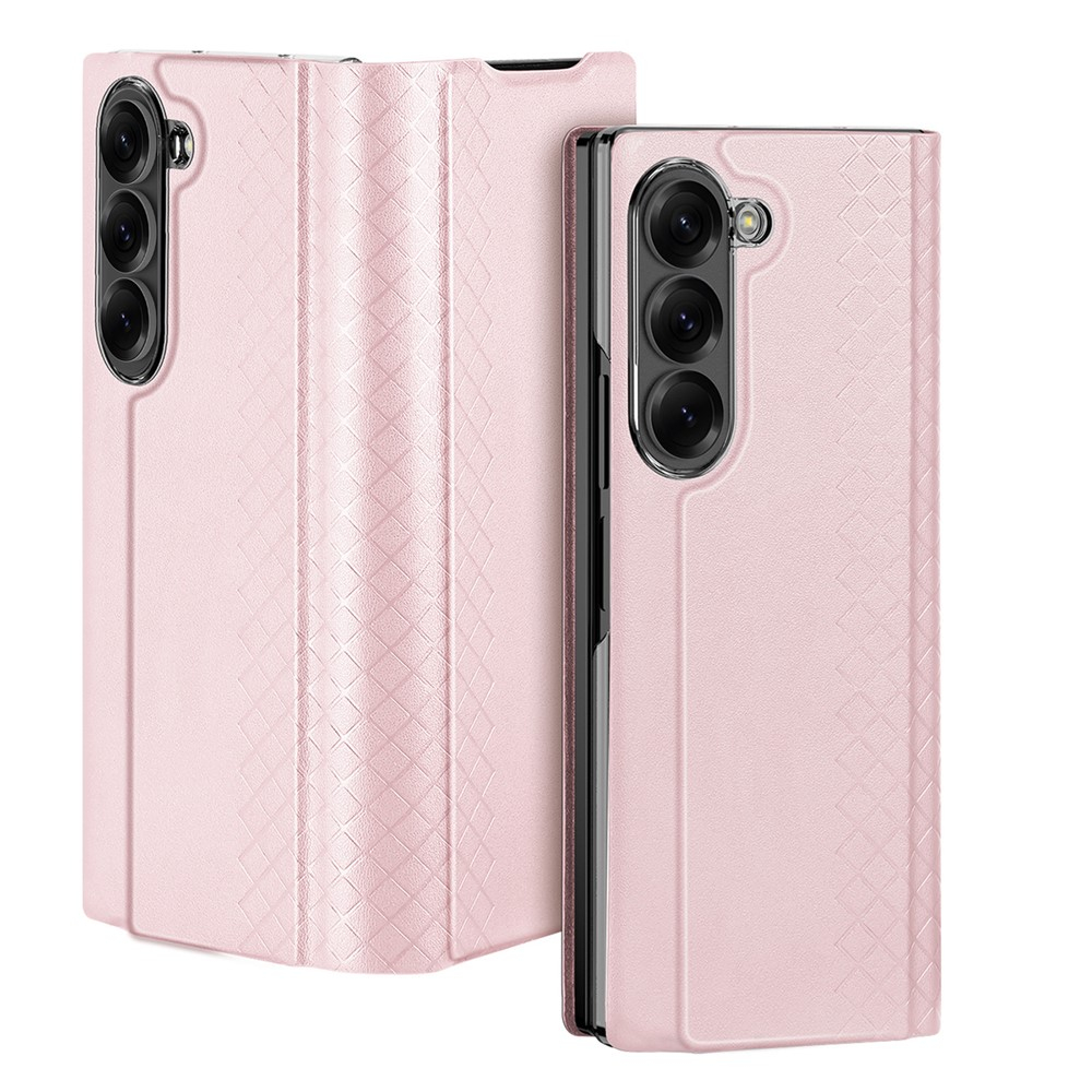 Samsung Galaxy Z Fold7 Wallet Cover Leder Tasche mit Aufstellfunktion - Rosa