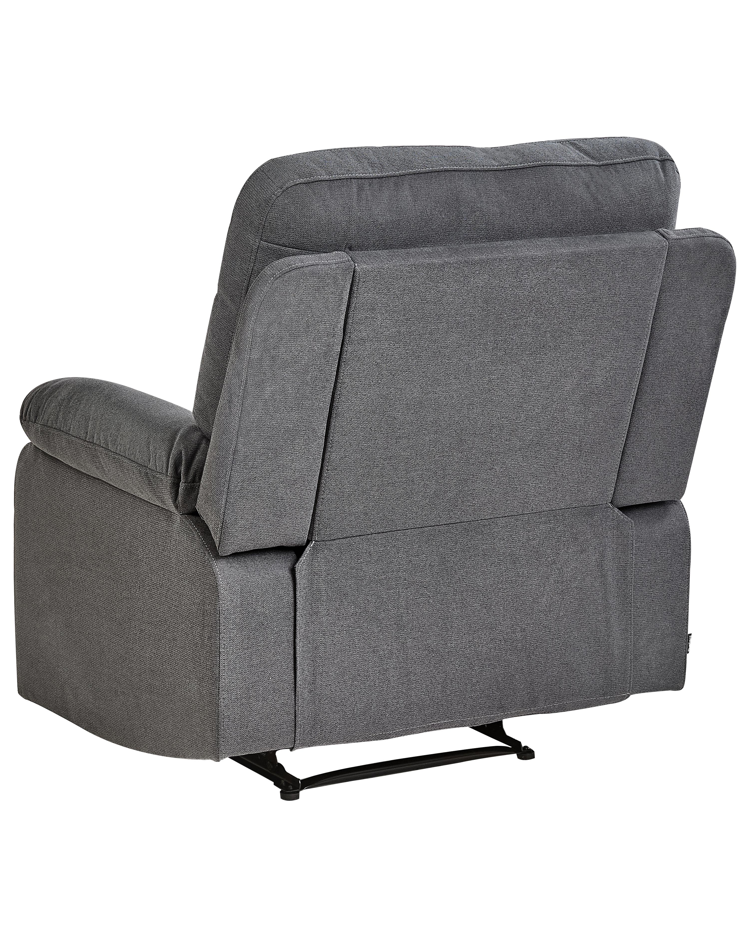Relaxfauteuil BERGEN inclusief voetensteun Stof Donkergrijs