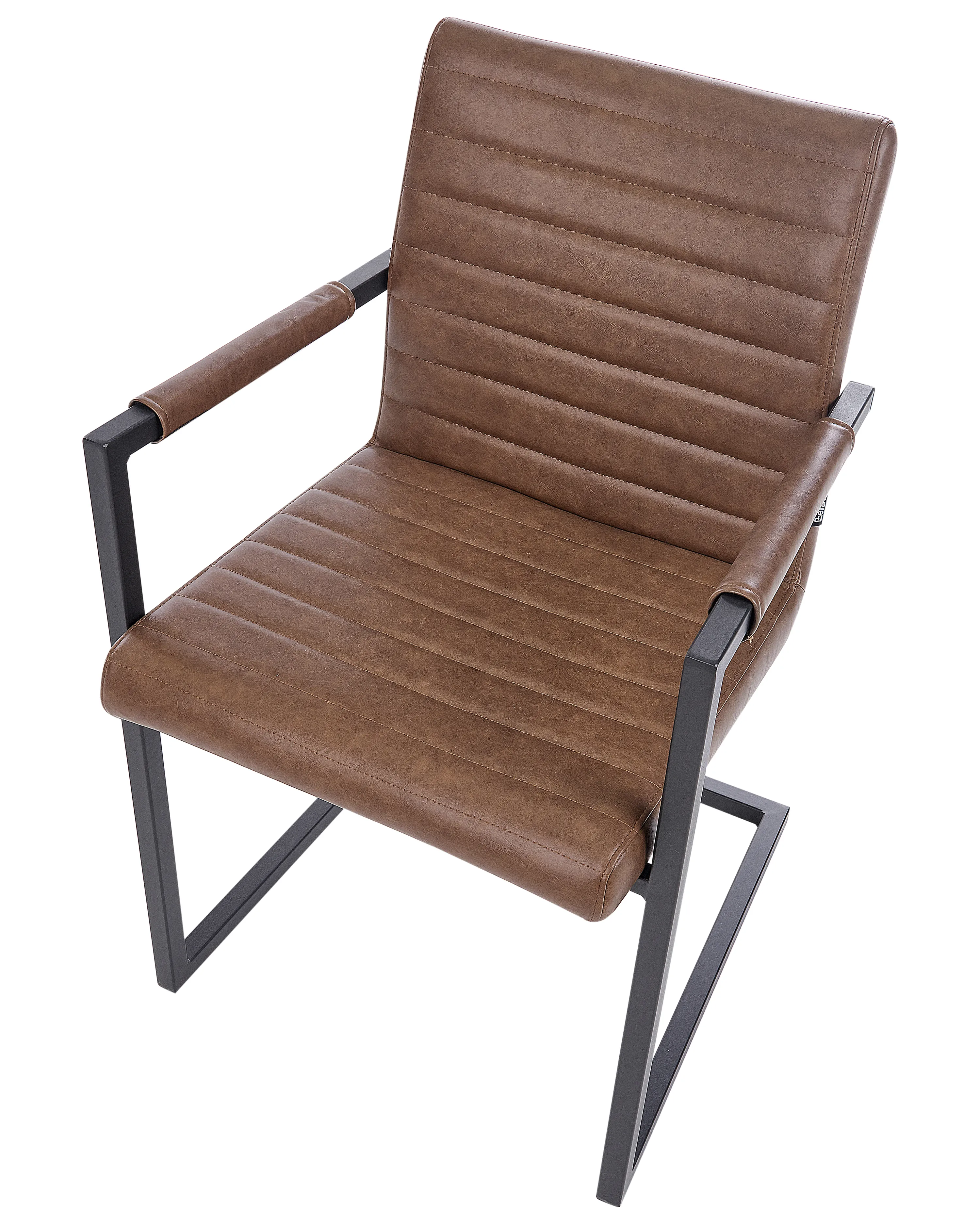 Set van 2 vergaderstoelen BUFORD Kunstleer Bruin