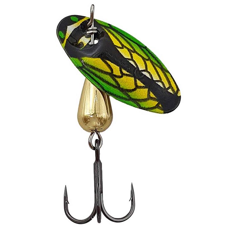 Cuiller Tournante Suissex Cicada Bug Green/Yellow