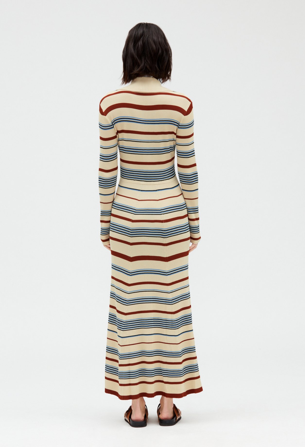 Robe midi boutonnee