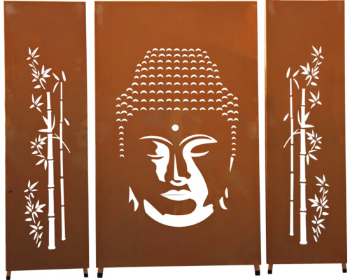 Privacyscherm Azië 112x180 cm 3-delige set roest