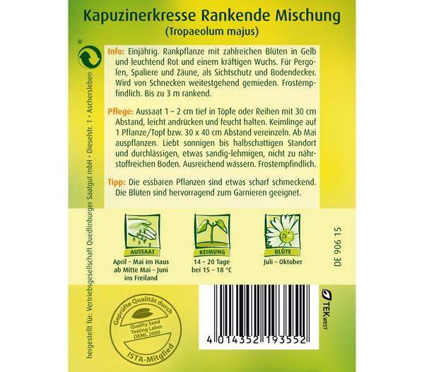 Quedlinburger Samen Kapuzinerkresse 'Rankende
