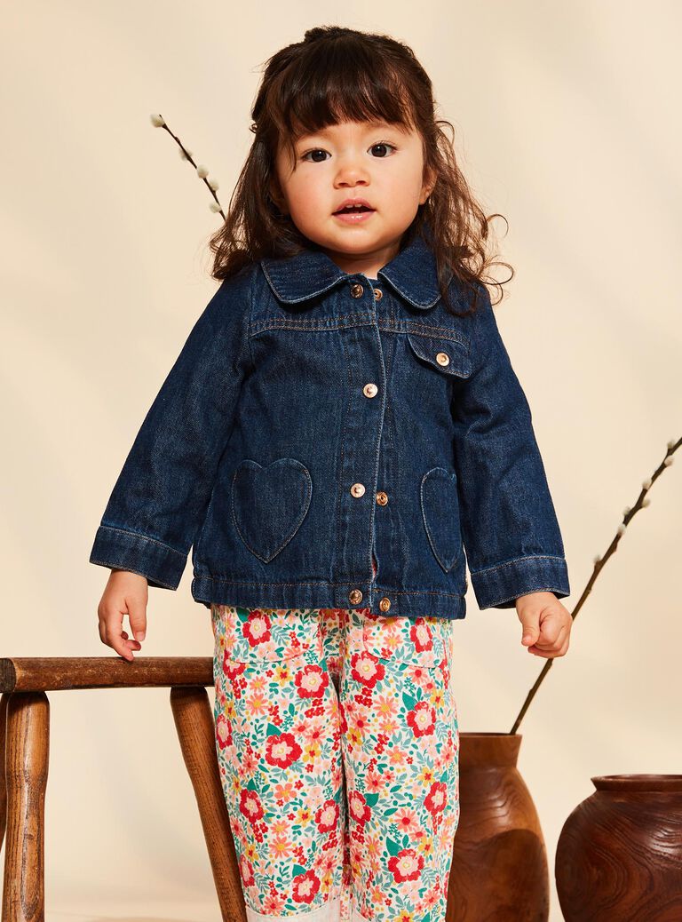 Veste bleue en jean brut