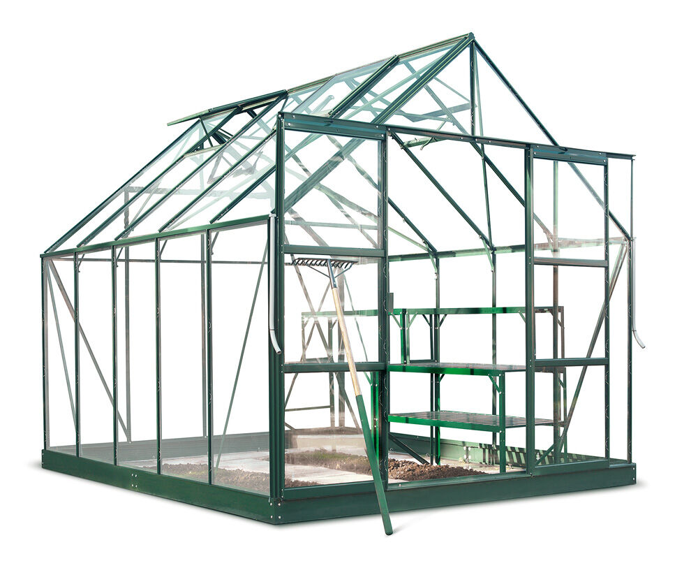 Halls Magnum 108 - Tuinkas - Groen - 258x257x322 cm - Veiligheidsglas