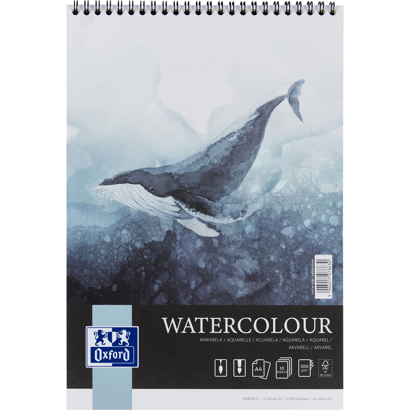 Oxford Aquarellblock Art, A4, blanco