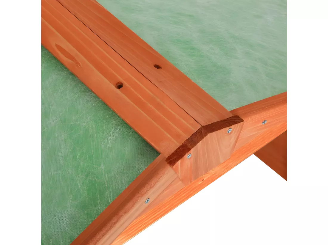 Prolenta Premium - Garage de tondeuse à gazon 72x87x50 cm Bois de sapin solide