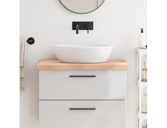 VIDAXL - Arrière de comptoir Comptoir de salle de bain 80x50x6 cm bois massif non traité