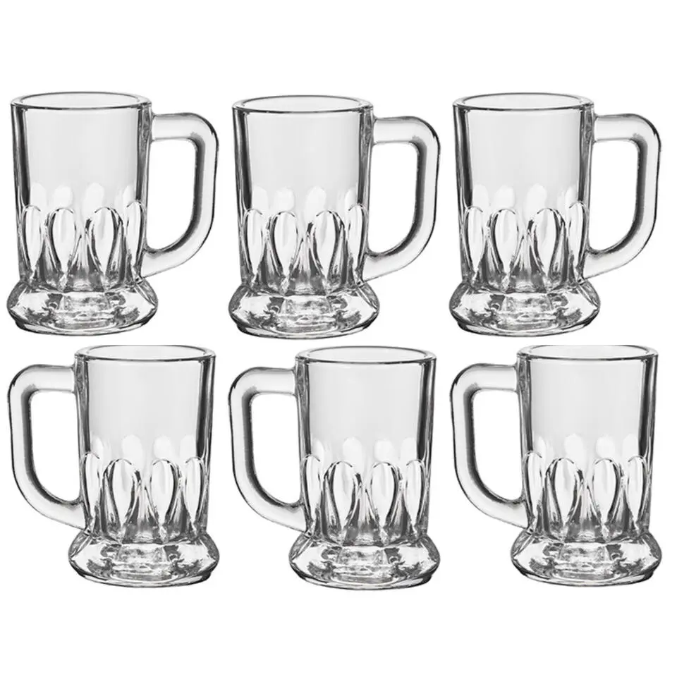 Alessandro Shotglaasjes Montpellier - 6x - met oor - glas - 40 ml