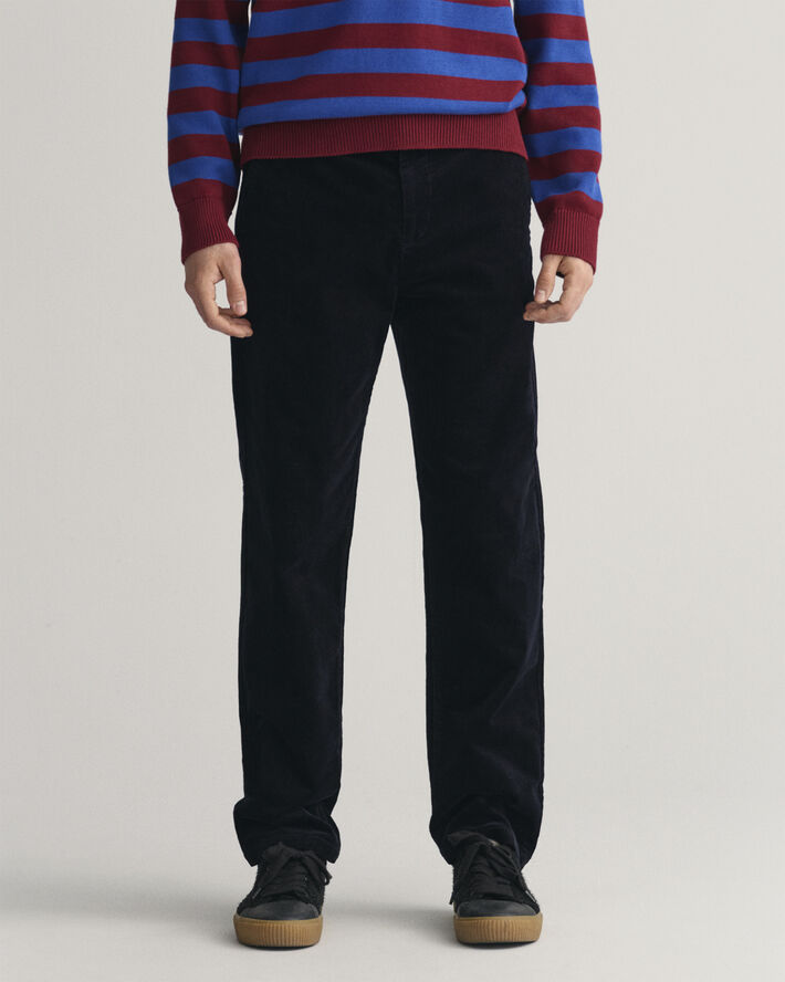 Gant REGULAR CORD CHINOS Evening blue