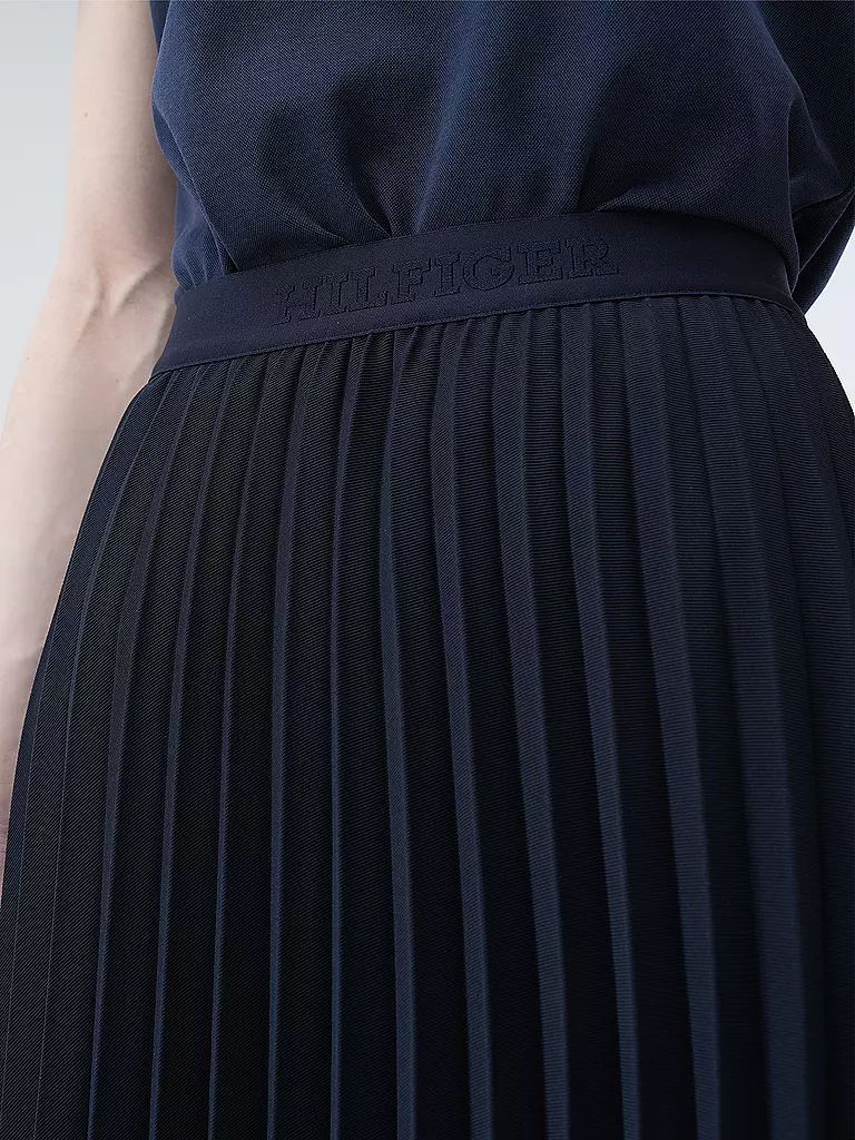 TOMMY HILFIGER Plisseerock  dunkelblau