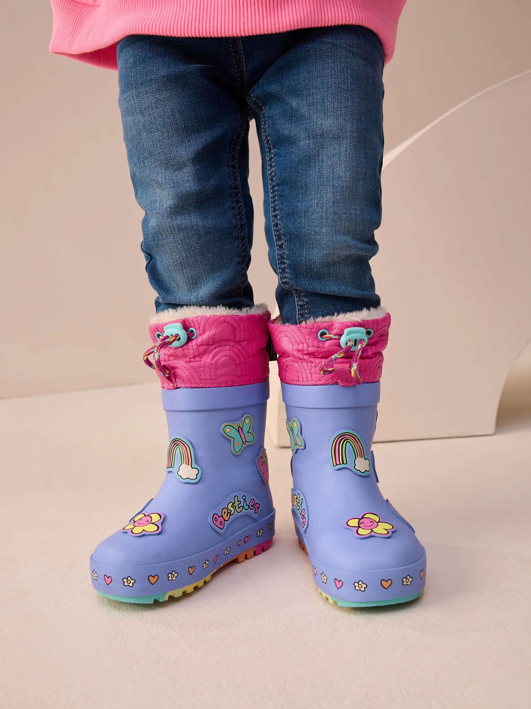 Paars - Character Thinsulate Lined Cuff Wellies