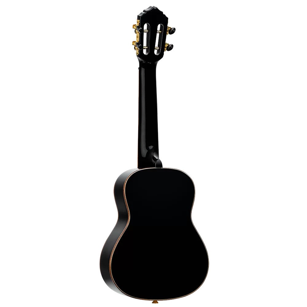 Ortega RUOX-CC Onyx Series Concert Size Ukulele Black concert ukelele met gigbag