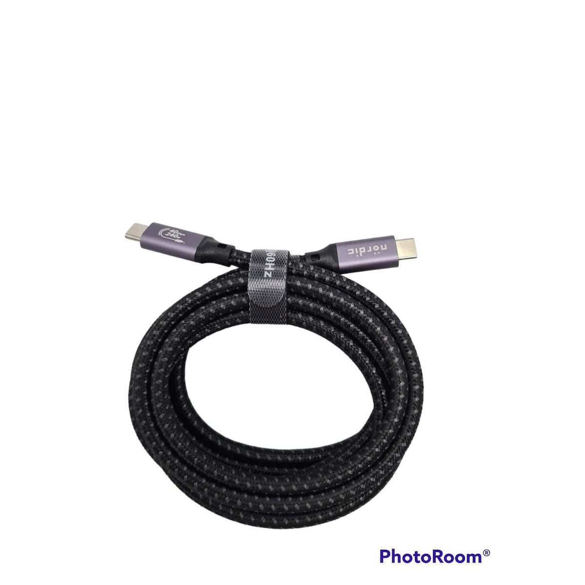 NÖRDIC 1,5 m USB-C til C nylonflettet kabel hurtiglading med PD3.1 240W 48V 5A med Emarker