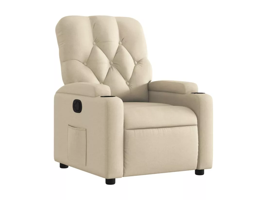 Fauteuil inclinable Crème Tissu