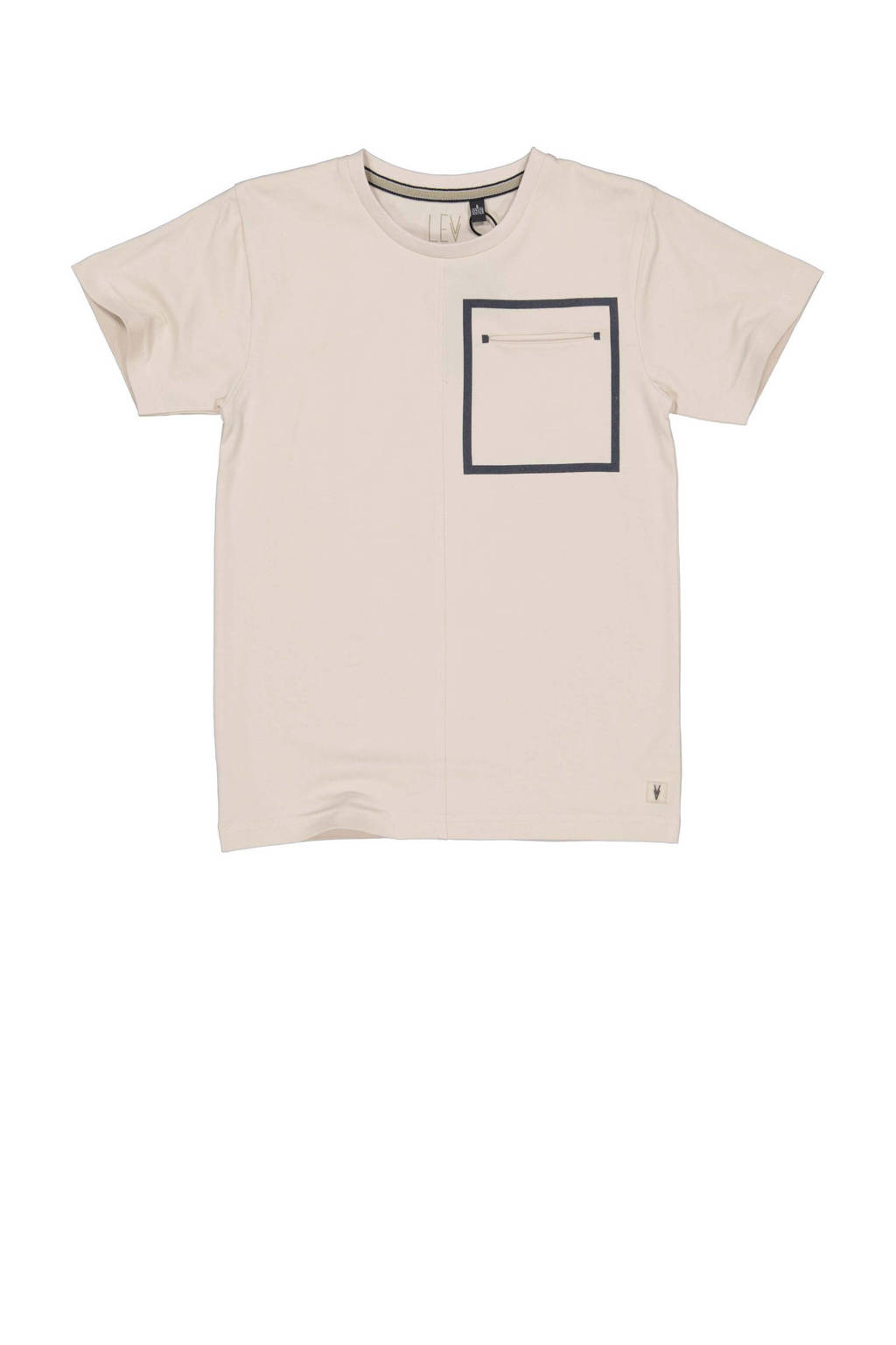 LEVV T-shirt KARAN met printopdruk ecru
