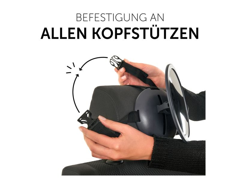 Hauck Sicherheitsspiegel Watch Me 1 Schwarz Spiegel für die Rücksitzbank