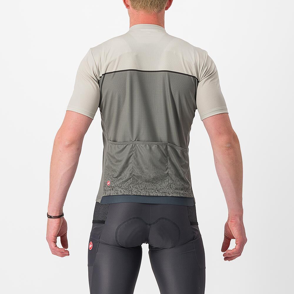 Castelli Unlimited Entrata Fietsshirt Korte Mouwen Grijs/Lichtgrijs Heren