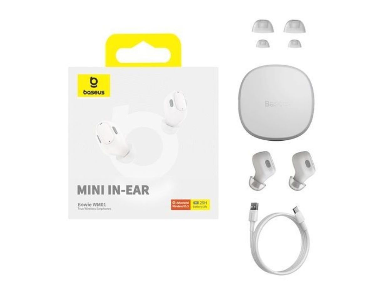AURICULARES TWS BASEUS BOWIE WM01 BRANCO