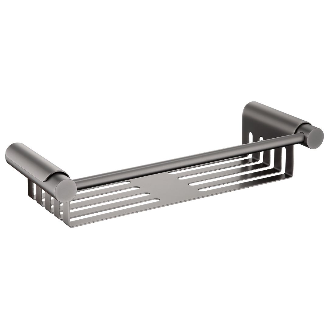 Best Design doucherek / shampoohouder voor wandmontage gunmetal