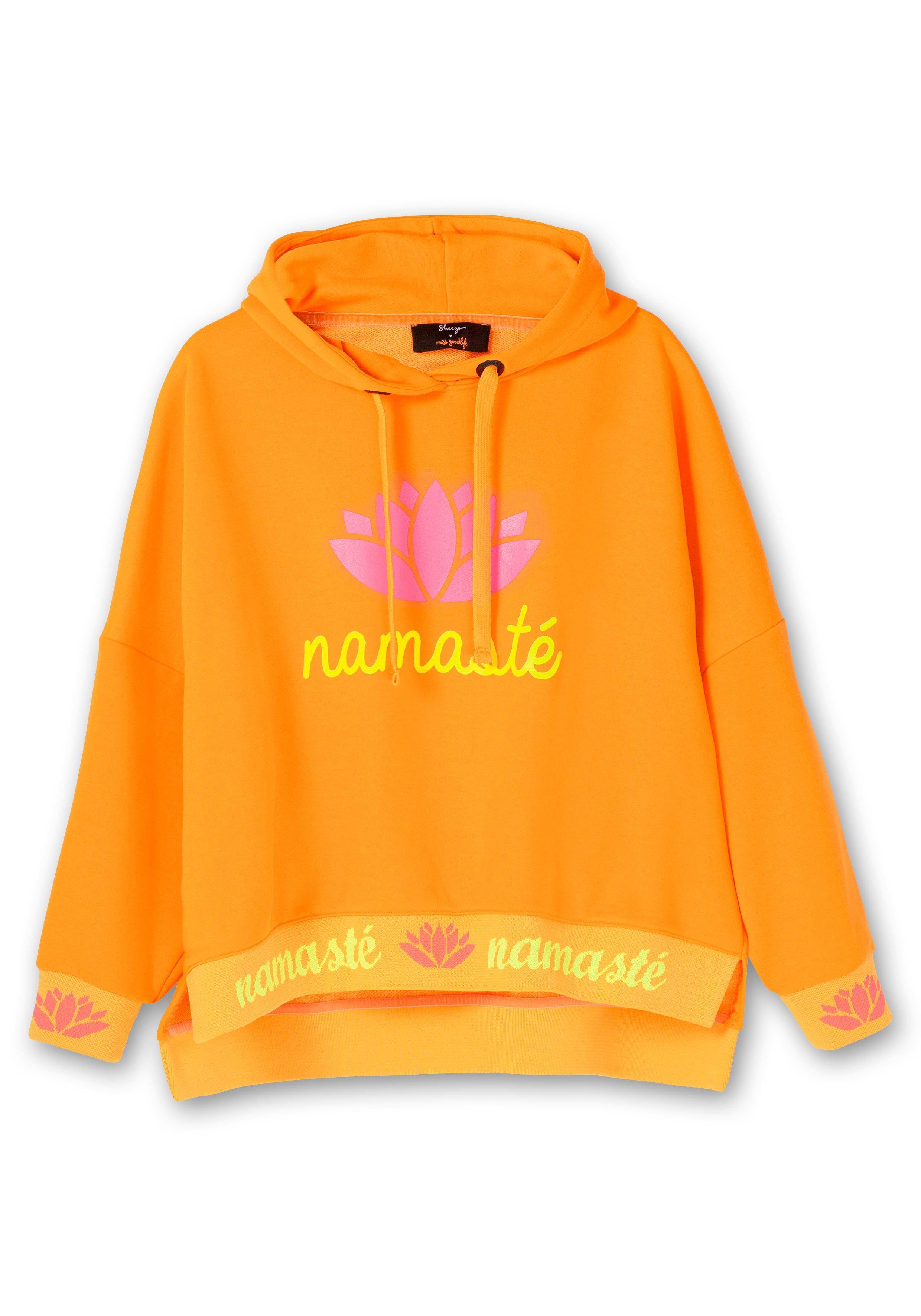 Kapuzensweatshirt mit Yoga-Frontprint