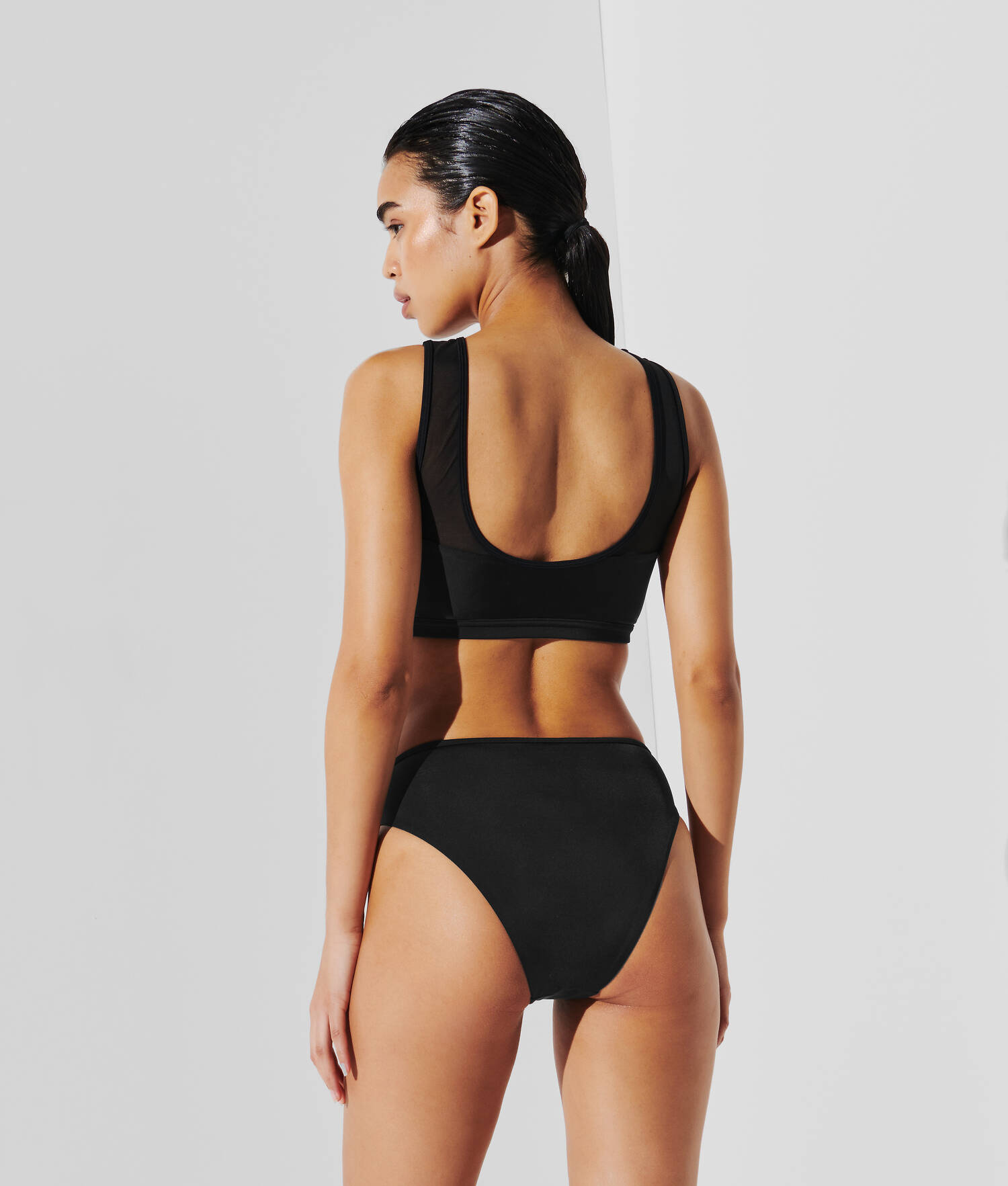 HAUT DE BIKINI À COL MONTANT K/SIGNATURE